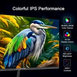 Minifire écran 27 pouces pc moniteur, 100hz, fhd (1920 x 1080), srgb 110%, hdmi 1.4, usb-c, anti-bleulight, vesa 100x100mm(câble