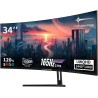 Minifire Écran PC Gaming Incurvé 34 Pouces, 2K UWQHD(3440x1440),1ms MPRT, 165Hz(DP), 100Hz(HDMI), AMD FreeSync, Moniteur Gaming 