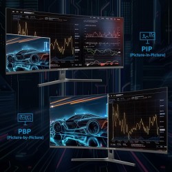 Minifire Écran PC Gaming Incurvé 34 Pouces, 2K UWQHD(3440x1440),1ms MPRT, 165Hz(DP), 100Hz(HDMI), AMD FreeSync, Moniteur Gaming 