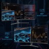 Minifire Écran PC Gaming Incurvé 34 Pouces, 2K UWQHD(3440x1440),1ms MPRT, 165Hz(DP), 100Hz(HDMI), AMD FreeSync, Moniteur Gaming 