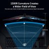 Minifire Écran PC Gaming Incurvé 34 Pouces, 2K UWQHD(3440x1440),1ms MPRT, 165Hz(DP), 100Hz(HDMI), AMD FreeSync, Moniteur Gaming 