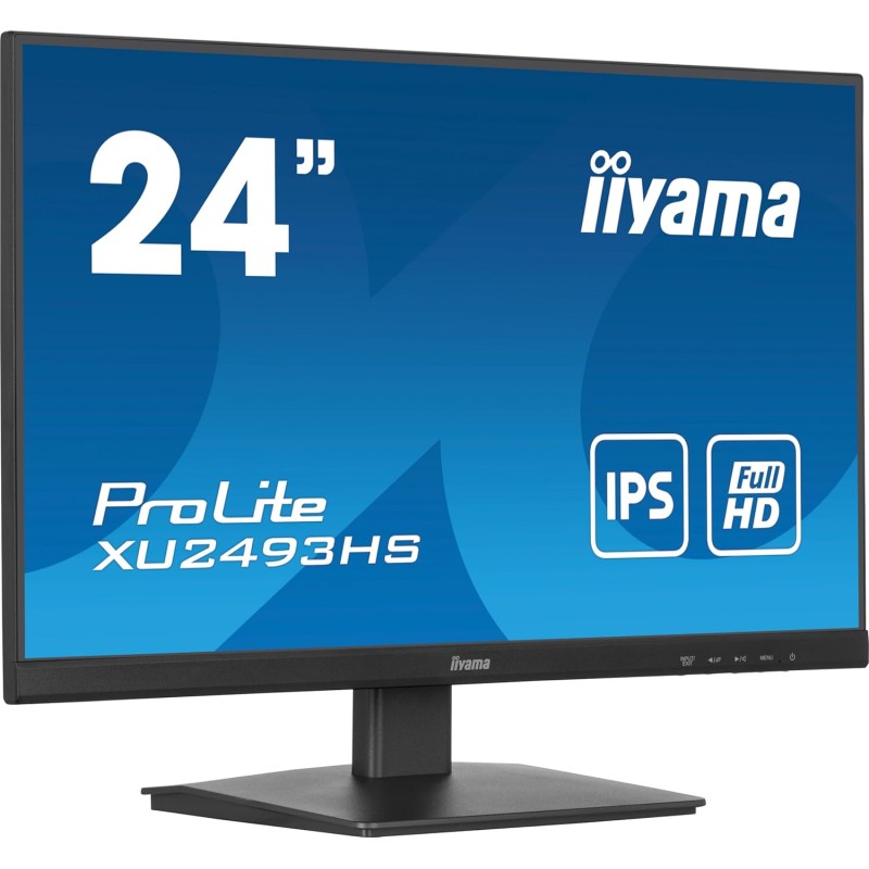 ecran iiyama XU2493HSU-B6 23.8" Prolite, Ultra Mince, IPS, 1920x1080 @100Hz, 1 ms, 250cd, HDMI/DP, Haut-parleurs, VESA, i-Style 