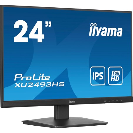 ecran iiyama XU2493HSU-B6 23.8" Prolite, Ultra Mince, IPS, 1920x1080 @100Hz, 1 ms, 250cd, HDMI/DP, Haut-parleurs, VESA, i-Style 
