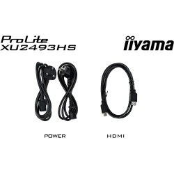 ecran iiyama XU2493HSU-B6 23.8" Prolite, Ultra Mince, IPS, 1920x1080 @100Hz, 1 ms, 250cd, HDMI/DP, Haut-parleurs, VESA, i-Style 