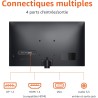 Amazon Basics Écran 24", FHD 1080p, Max 100 Hz, Compatible VESA, Haut-parleurs intégrés, Noir