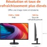 Amazon Basics Écran 27", FHD 1080p, Max 100 Hz, Compatible VESA, Haut-parleurs intégrés, Noir