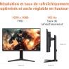 Amazon Basics Écran de gaming 24", FHD 1080p, 165 Hz, compatible VESA, Adaptive Sync, temps de réponse de 1 ms, Noir