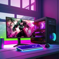 Amazon Basics Écran de gaming 24", FHD 1080p, 165 Hz, compatible VESA, Adaptive Sync, temps de réponse de 1 ms, Noir