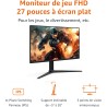Amazon Basics Écran de gaming 27", FHD 1080p, 165 Hz, compatible VESA, Adaptive Sync, temps de réponse de 1 ms, Noir