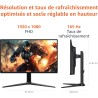 Amazon Basics Écran de gaming 27", FHD 1080p, 165 Hz, compatible VESA, Adaptive Sync, temps de réponse de 1 ms, Noir