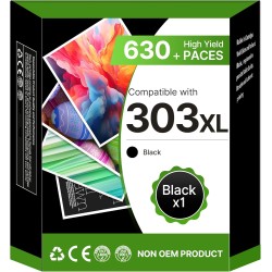 Encre 303XL 303 XL Cartouche d'encre Noire Remplacement Cartouche pour HP 303 303 XL Noir pour HP Envy Photo 6230 7134 6232 6220