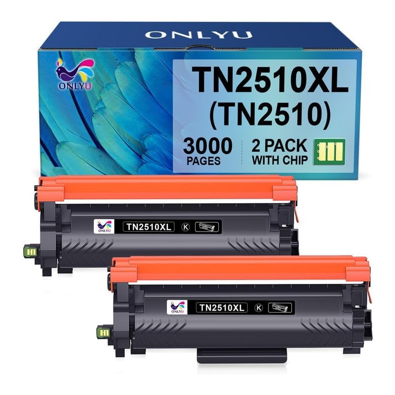 ONLYU Toner TN2510 TN2510XL TN 2510XL TN-2510 XL Compatible avec Brother HL-L2400DWE HL-L2400DW HL-L2445DW DCP-L2627DWE MFC-L280