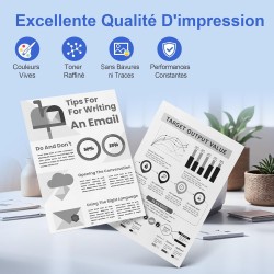 ONLYU Toner TN2510 TN2510XL TN 2510XL TN-2510 XL Compatible avec Brother HL-L2400DWE HL-L2400DW HL-L2445DW DCP-L2627DWE MFC-L280