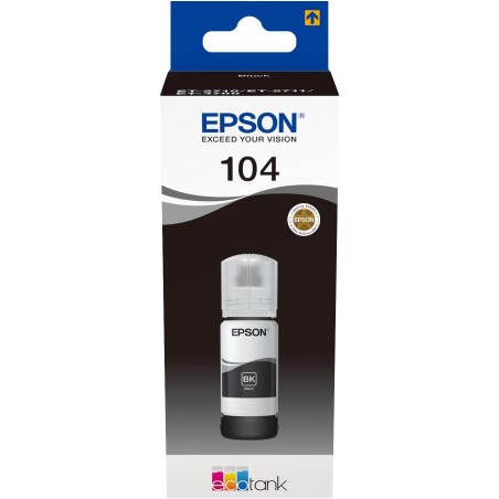 Epson ecotank 104 noir genuine ink bottle,single
