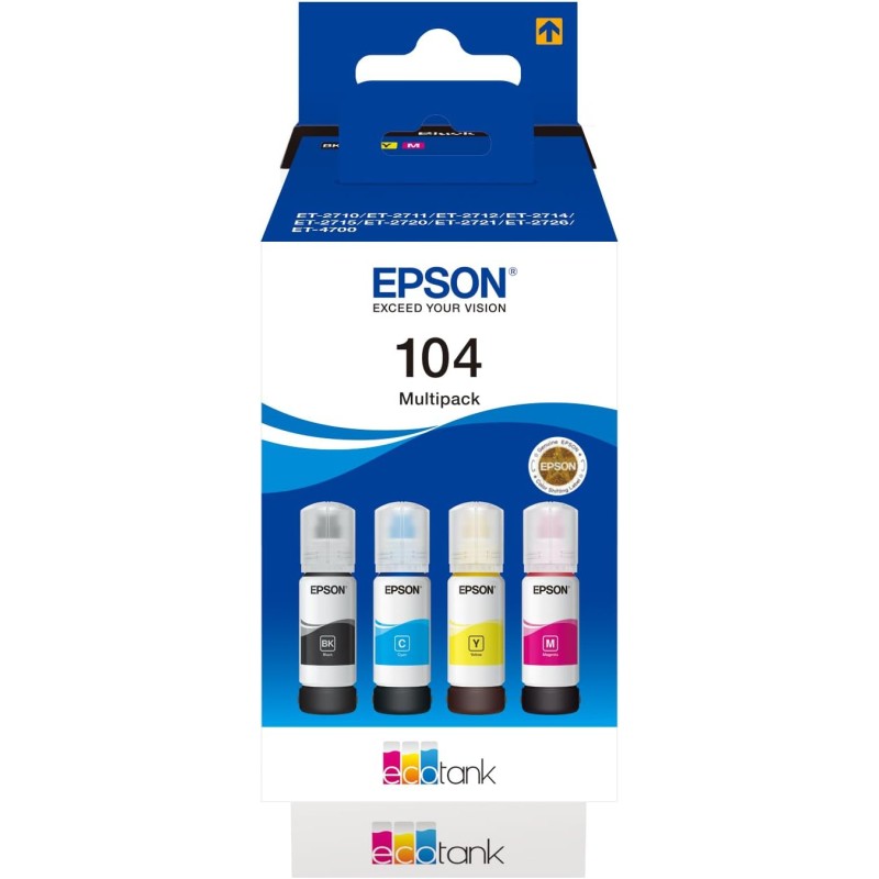 Epson EcoTank 104 Genuine Multipack Ink Bottles