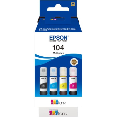 Epson EcoTank 104 Genuine Multipack Ink Bottles