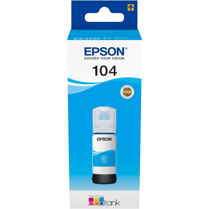 Epson EcoTank 104 Cyan Genuine Ink Bottle