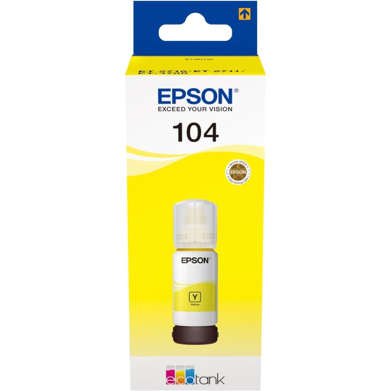 Epson ecotank 104 jaune genuine ink bottle