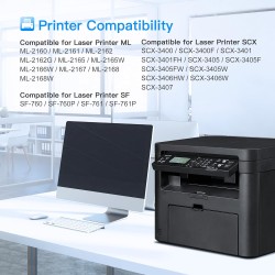 LxTek Compatible Cartouches de Toner Remplacement pour Samsung MLT-D101S pour ML-2160 ML-2165 ML-2165W ML-2168 SCX-3405W SCX-340
