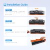 LxTek 131X 131A Toner Compatible pour HP 131X 131A CF210X CF211A CF213A CF212A pour HP Laserjet Pro 200 Color MFP M276n M276nw M