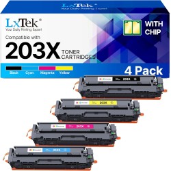 LxTek 203X Cartouche de Toner Compatible pour HP 203X 203A CF540X CF540A pour Color Laserjet Pro MFP M281fdw M254dw MFP M281fdn 