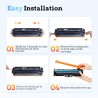 LxTek 205A CF530A Cartouche de Toner Compatible pour HP 205A CF530A pour HP Color Laserjet Pro MFP M180n M180nw M180fw M181n M18