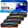 LxTek 207X 207A avec Puce Cartouche de Toner Compatible HP 207X 207A pour HP Color LaserJet Pro MFP M283fdw M255dw M255nw M283fd
