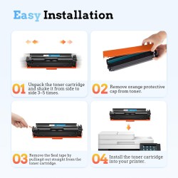 LxTek 207X 207A avec Puce Cartouche de Toner Compatible HP 207X 207A pour HP Color LaserJet Pro MFP M283fdw M255dw M255nw M283fd