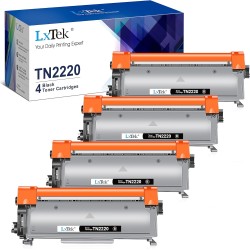 LxTek Compatible Cartouche de Toner Remplacement pour Brother TN2220 TN2010 pour HL-2130 MFC-7360N DCP-7055W MFC-7460DN HL-2240 