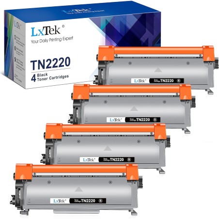 LxTek Compatible Cartouche de Toner Remplacement pour Brother TN2220 TN2010 pour HL-2130 MFC-7360N DCP-7055W MFC-7460DN HL-2240 