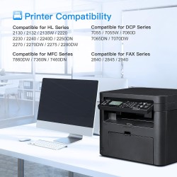 LxTek Compatible Cartouche de Toner Remplacement pour Brother TN2220 TN2010 pour HL-2130 MFC-7360N DCP-7055W MFC-7460DN HL-2240 