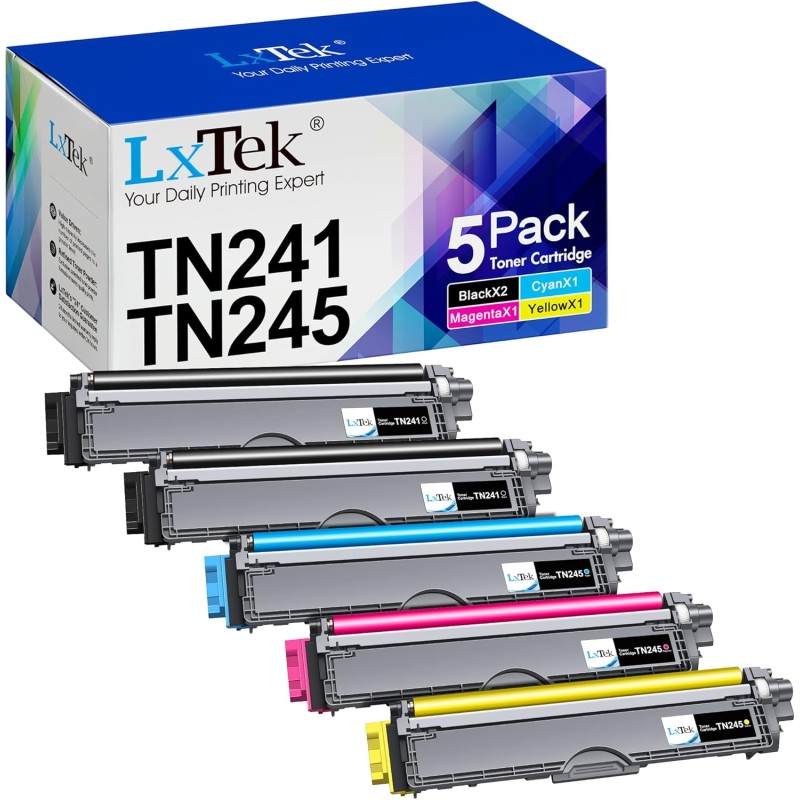 LxTek TN241 Compatible Toner Remplacement pour Brother TN241 TN245 pour MFC-9330CDW DCP-9020CDW MFC-9332CDN DCP-9015CDW MFC-9340