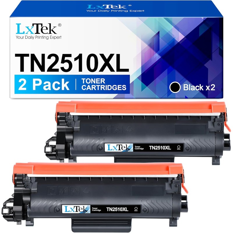 LxTek TN2510XL TN-2510XL Cartouche de Toner Compatible pour Brother TN 2510 TN 2510XL pour Brother DCP-L2620DW MFC-L2860DWE HL-L
