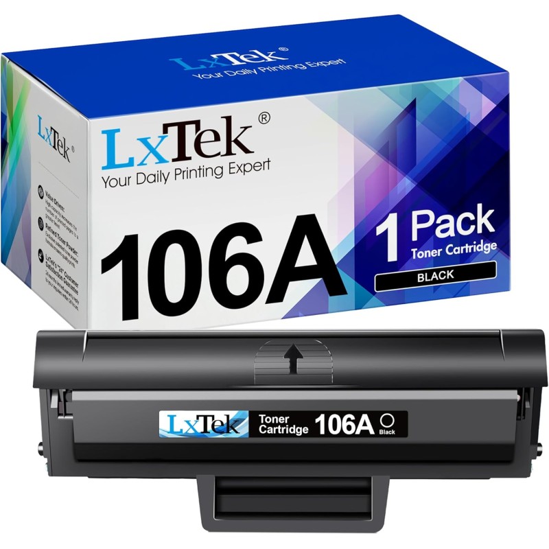 LxTek 106A Compatible Cartouche de Toner Remplacement pour HP 106A W1106A pour Laser 107a 107r 107w MFP 135a 135r 135w 135wg 137