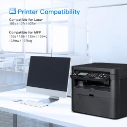 LxTek 106A Compatible Cartouche de Toner Remplacement pour HP 106A W1106A pour Laser 107a 107r 107w MFP 135a 135r 135w 135wg 137