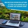 Crucial X6 4To Portable SSD - Jusqu’à 800Mo/s - PC et Mac - USB 3.2 USB-C externe SSD - CT4000X6SSD9, Disque SSD