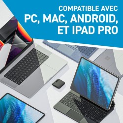 Crucial X6 4To Portable SSD - Jusqu’à 800Mo/s - PC et Mac - USB 3.2 USB-C externe SSD - CT4000X6SSD9, Disque SSD
