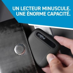 Crucial X6 4To Portable SSD - Jusqu’à 800Mo/s - PC et Mac - USB 3.2 USB-C externe SSD - CT4000X6SSD9, Disque SSD