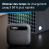 Crucial X6 4To Portable SSD - Jusqu’à 800Mo/s - PC et Mac - USB 3.2 USB-C externe SSD - CT4000X6SSD9, Disque SSD