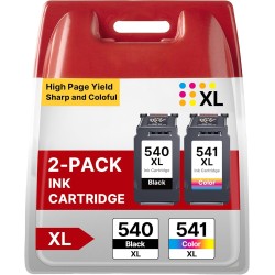 Cartouche Canon 540 et 541 Remplacement pour Canon 540 541 XL PG-540XL CL-541XL Encre Compatibles pour PIXMA MX475 MG3650s MG360