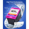 301 XL Cartouches d'encre Remplacement Cartouche pour HP 301 Noir et Couleur Encre pour HP 301XL pour Envy 5530 4500 4507 4520 4