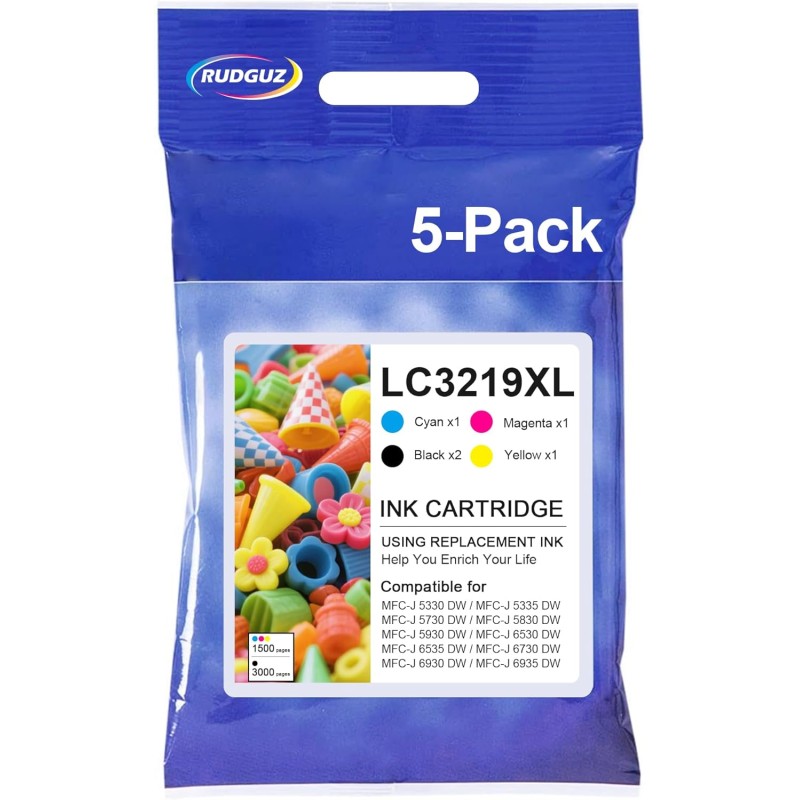 LC3219XL Cartouches d'encre Compatible pour Brother LC3219XL LC3217 LC3219 XL pour Brother MFC-J5335DW MFC-J5330DW MFC-J5340DW M