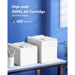 560XL PG 560 XL Cartouche Remplacement pour Canon 560 560 XL PG-560XL Compatibles pour Pixma TS5350 TS7450i TS5350a TS7450 TS535