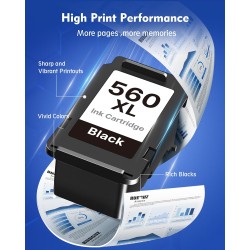 560XL PG 560 XL Cartouche Remplacement pour Canon 560 560 XL PG-560XL Compatibles pour Pixma TS5350 TS7450i TS5350a TS7450 TS535