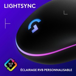 Logitech G203 LIGHTSYNC USB Souris Gaming avec Éclairage RVB Personnalisable, 6 Boutons Programmables, Capteur Niveau Gaming, 8 