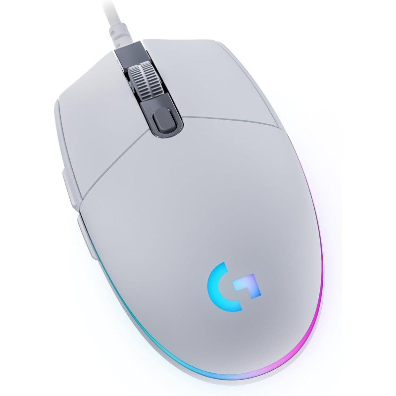 Logitech G203 Souris Filaire Gaming 2nd Gen : 8000 DPI, Effets Lumineux Multicolores LIGHTSYNC RGB, 6 Boutons Programmables, Mém