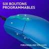 Logitech G203 LIGHTSYNC USB Souris Gaming avec Éclairage RVB Personnalisable, 6 Boutons Programmables, Capteur Niveau Gaming, 8 