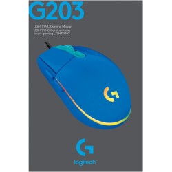 Logitech G203 LIGHTSYNC USB Souris Gaming avec Éclairage RVB Personnalisable, 6 Boutons Programmables, Capteur Niveau Gaming, 8 