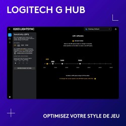Logitech G203 LIGHTSYNC USB Souris Gaming avec Éclairage RVB Personnalisable, 6 Boutons Programmables, Capteur Niveau Gaming, 8 