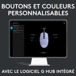 Logitech G203 LIGHTSYNC USB Souris Gaming avec Éclairage RVB Personnalisable, 6 Boutons Programmables, Capteur Niveau Gaming, 8 